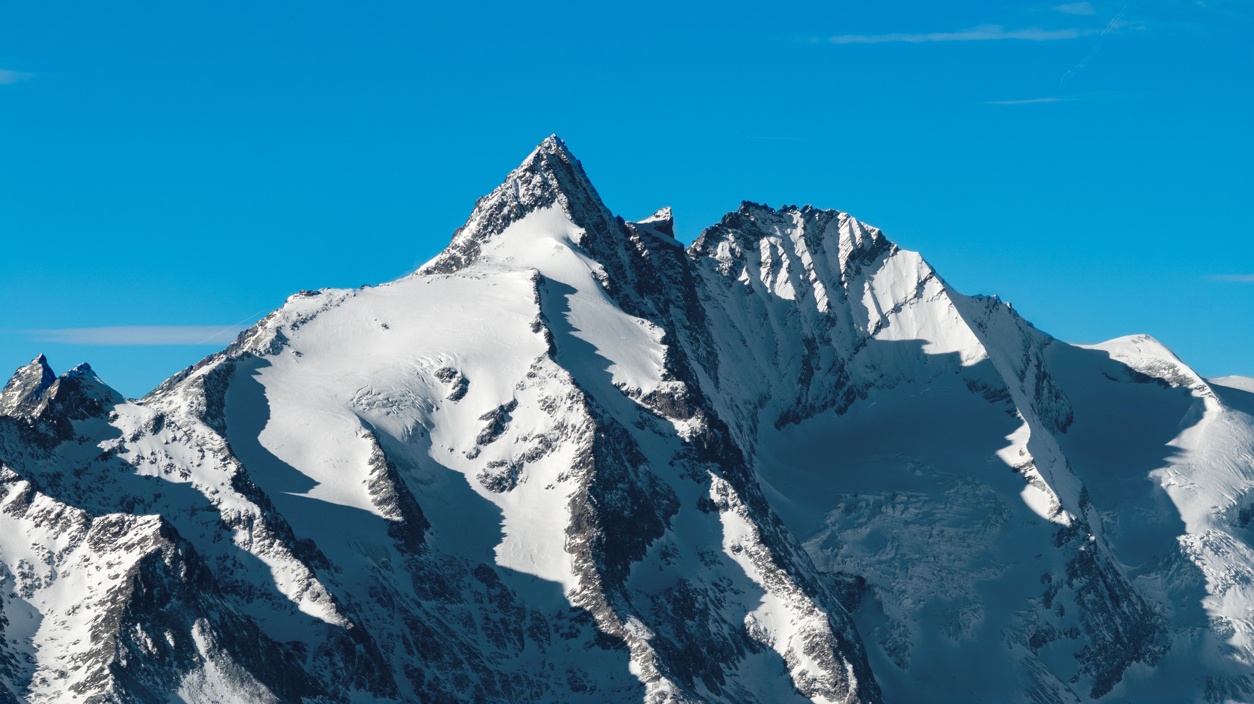 A clear summit under blue sky