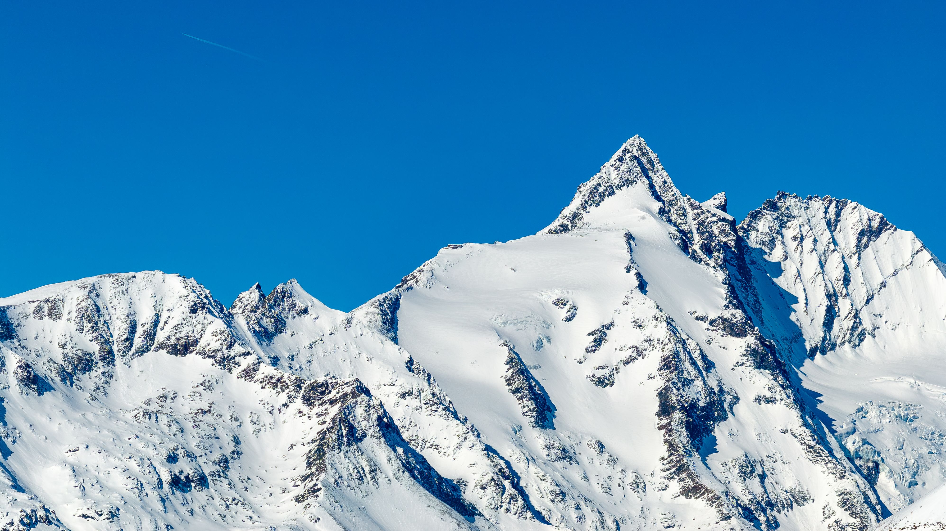 A snow-capped summit